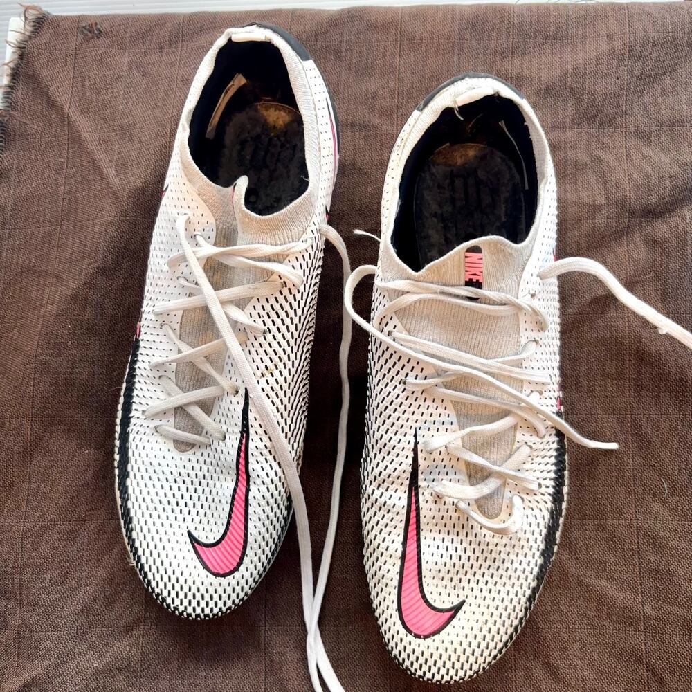 Nike Phantom GT Pro FG Soccer Cleats Men's 7.5 White Black Pink CK8451-160